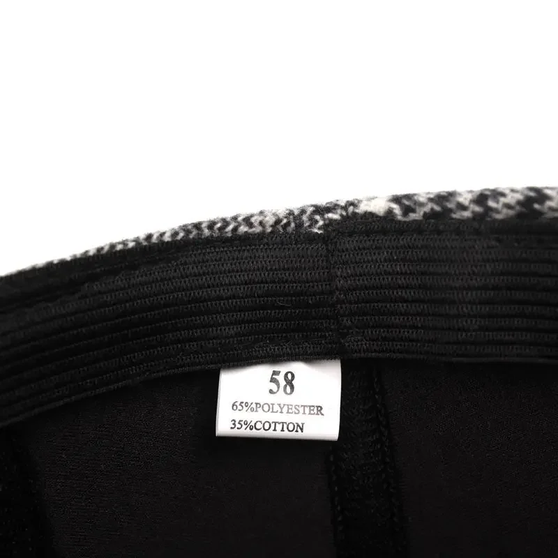 Britischer Stil Herbst Winter Warm Gentleman Baseballmütze Baskenmütze Newsboy Malerhut Karierte Wollmütze Unisex Cabbie Visor Flat Cap – Detail 27