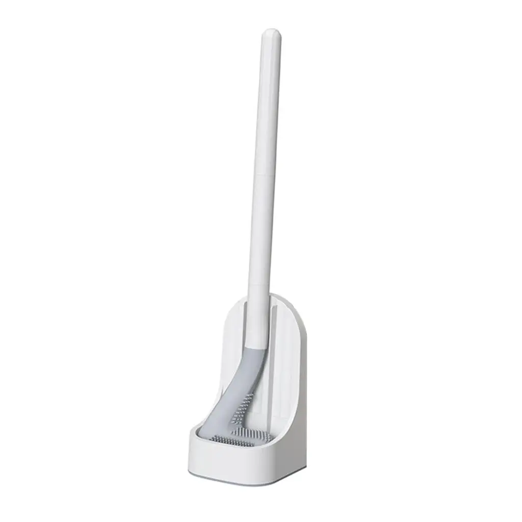 Toilet Brush Holder Set with Long Handle Golf Plastic Bristles for Bathroom Accessories Wall Mounted Free Standing