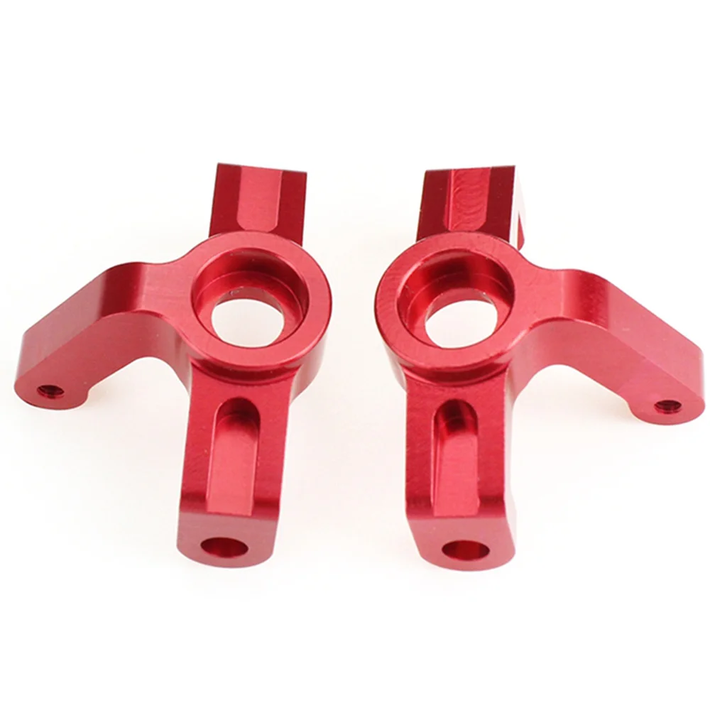 2 Pcs Aluminum Alloy Front Steering Cup Steering Blocks for Wltoys 104001 1/10 RC Car Upgrade Parts Accessories,Red