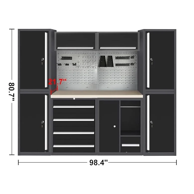 Workshop Steel Tool Storage Cabinet and Portable Trolley Small Hardware Organizer Professional Mechanic Garage Chest Unit Pro