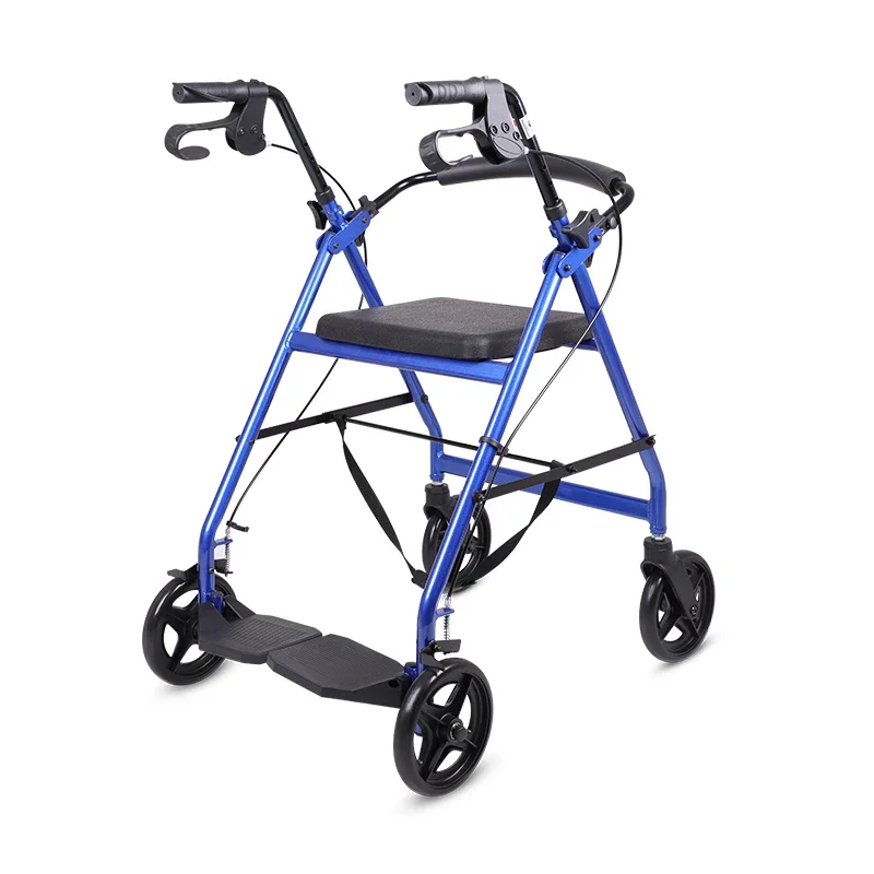 BQ4001A Aluminum Frame Assisted walking Adult Disability Walker With Seat  Labor saving Rollator with Basket