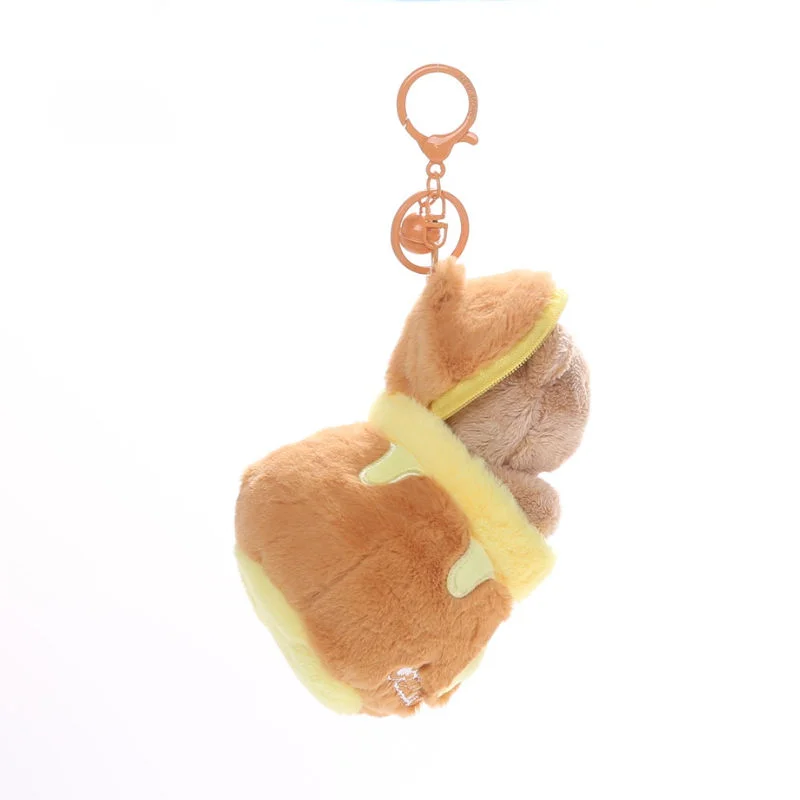 Porte-clés ours en pot de miel de dessin animé, pendentif ours crème authentique, petit sac à fermeture éclair, portefeuille créatif mignon zéro, petits sacs de rangement mignons