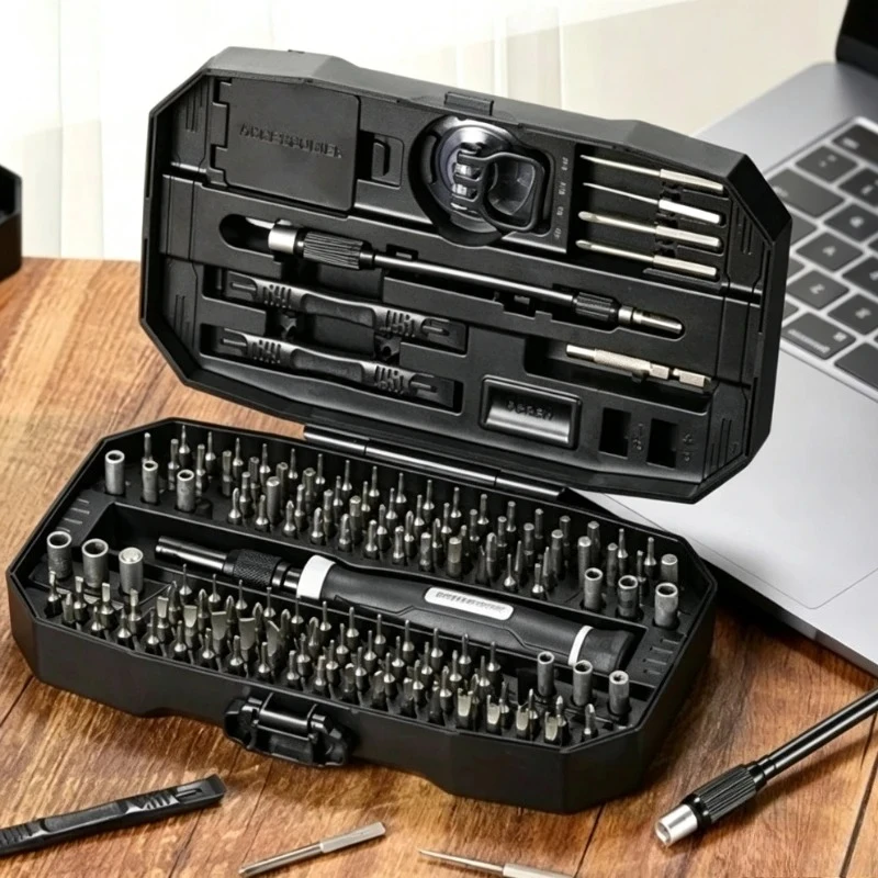 Masterproof Precision Screwdriver Set 152 in 1 Magnetic Repair Tool Kit with 140 Batch Heads Bits for IPhone Camera Watch