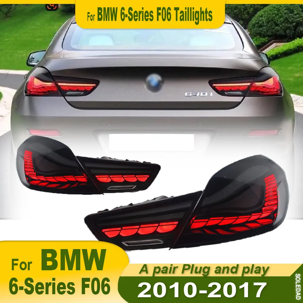 A pair Car LED Rear Tail Lights For BMW 6-Series F06 F12 F13 2010-2017 Modified LED Brake Reverse Turn Signal Taillight Assembly