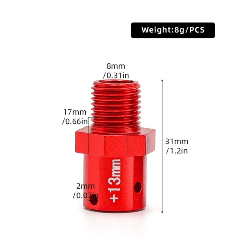 Suprimentos acoplamento metal simulado para carro alongam ampliam conector 13 mm para 1/7 1/8