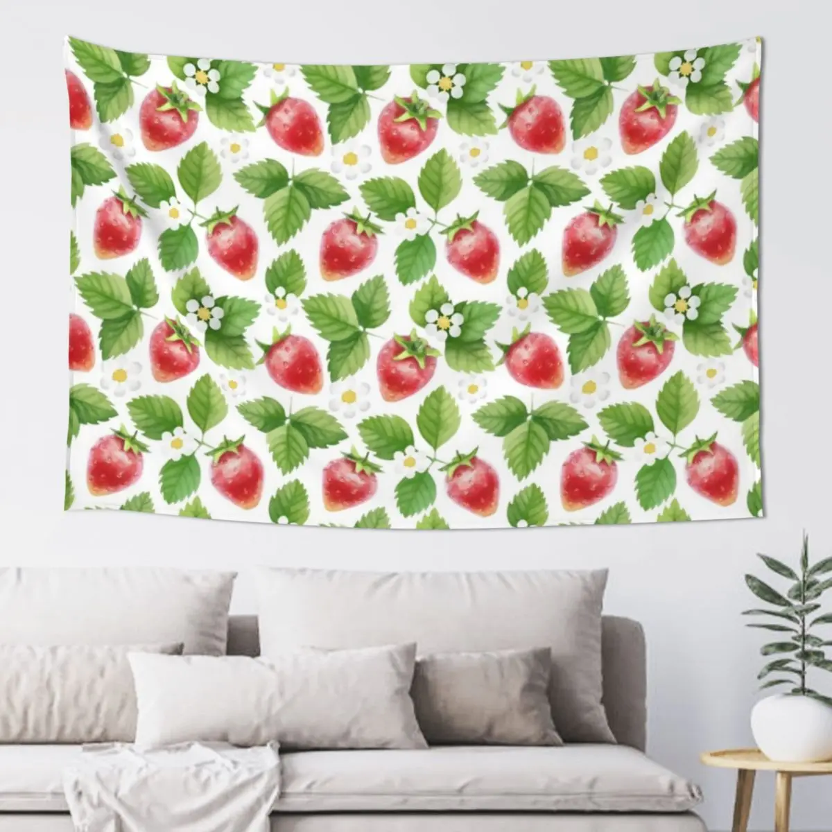 

Strawberry jam Tapestry Wall Coverings Decorative Wall Mural Room Decor Cute Room Decore Aesthetic Tapestry