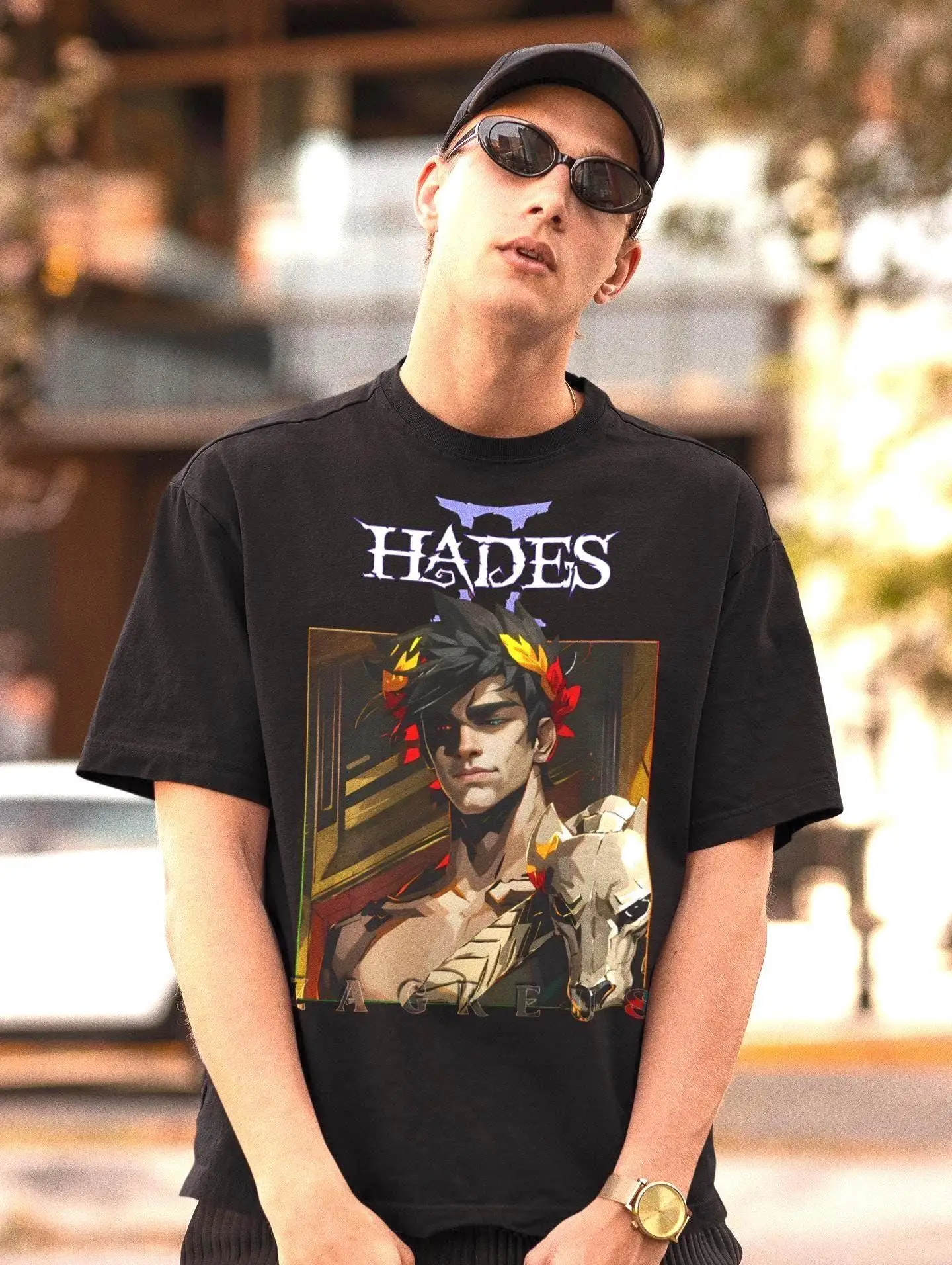 Camiseta Zagreus Hades 2, camisetas de videojuegos, camiseta holgada y transpirable de verano para hombres y mujeres