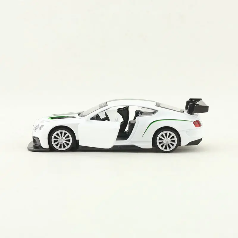 1/43 Bentley Continental GT3 Diecast Metal Toy Miniature Model Car Pull Back Doors Openable Collection Gift for Boy Match Box