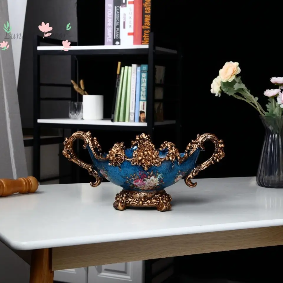 High-end living room household coffee table large fruit plate set light luxury multi-functional paper box home accessories
