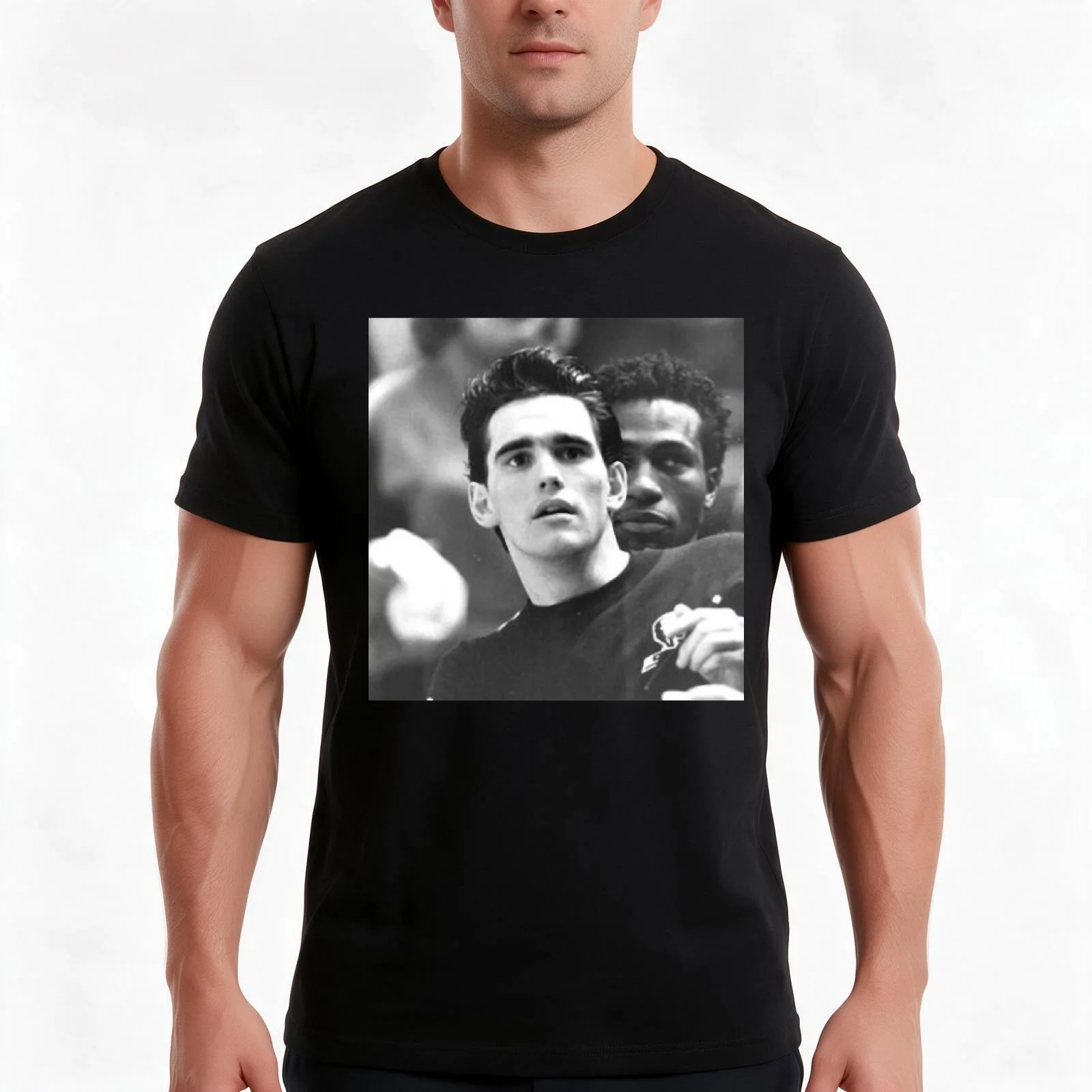 Matt Dillon T-Shirt, Summer Casual Cotton Tee, Oversized Streetwear Tops, Vintage Graphic Print, Loose Fit Short Sleeve