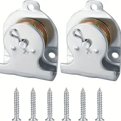 2pcs Single Set Of Pulley, Steel Rope, Single Hook, Swivel Roller Block For Ropes, Steel Cable With Screws