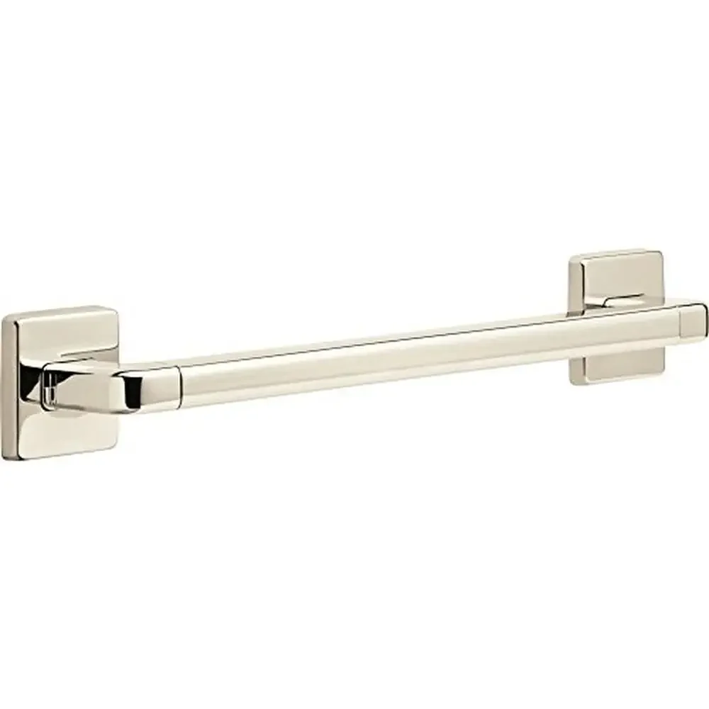 

Modern Angular Wall Mounted 18" Grab Bar Chrome Finish Stainless Steel ADA Compliant Concealed Mounting Square Flanges Durable