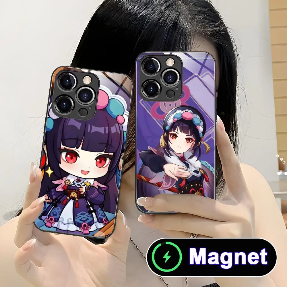 

Game GI YunJin Phone Case for iPhone 17 16 15 14 13 12 11 Air Pro Max Plus Mini Glass Magnet Cover