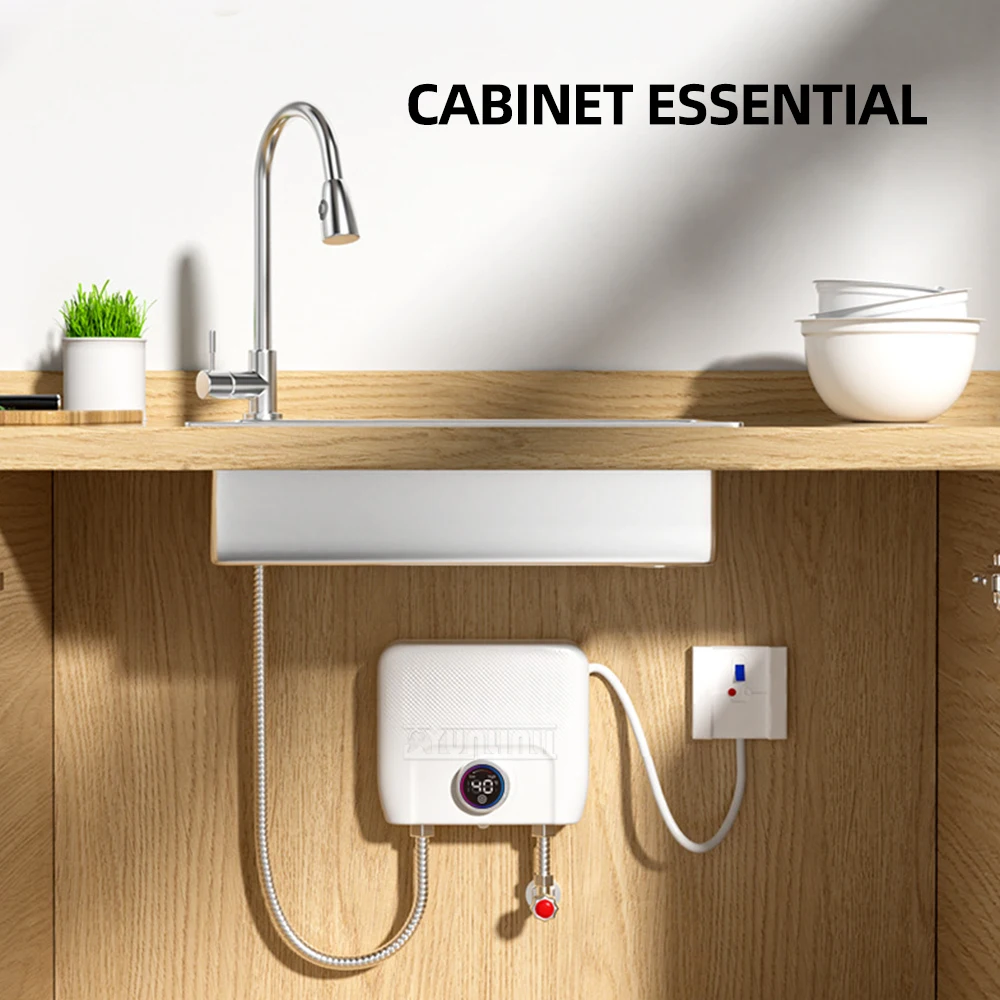 Scaldabagno elettrico a parete con display Controllo termostatico Scaldabagno istantaneo Scaldabagno intelligente da cucina