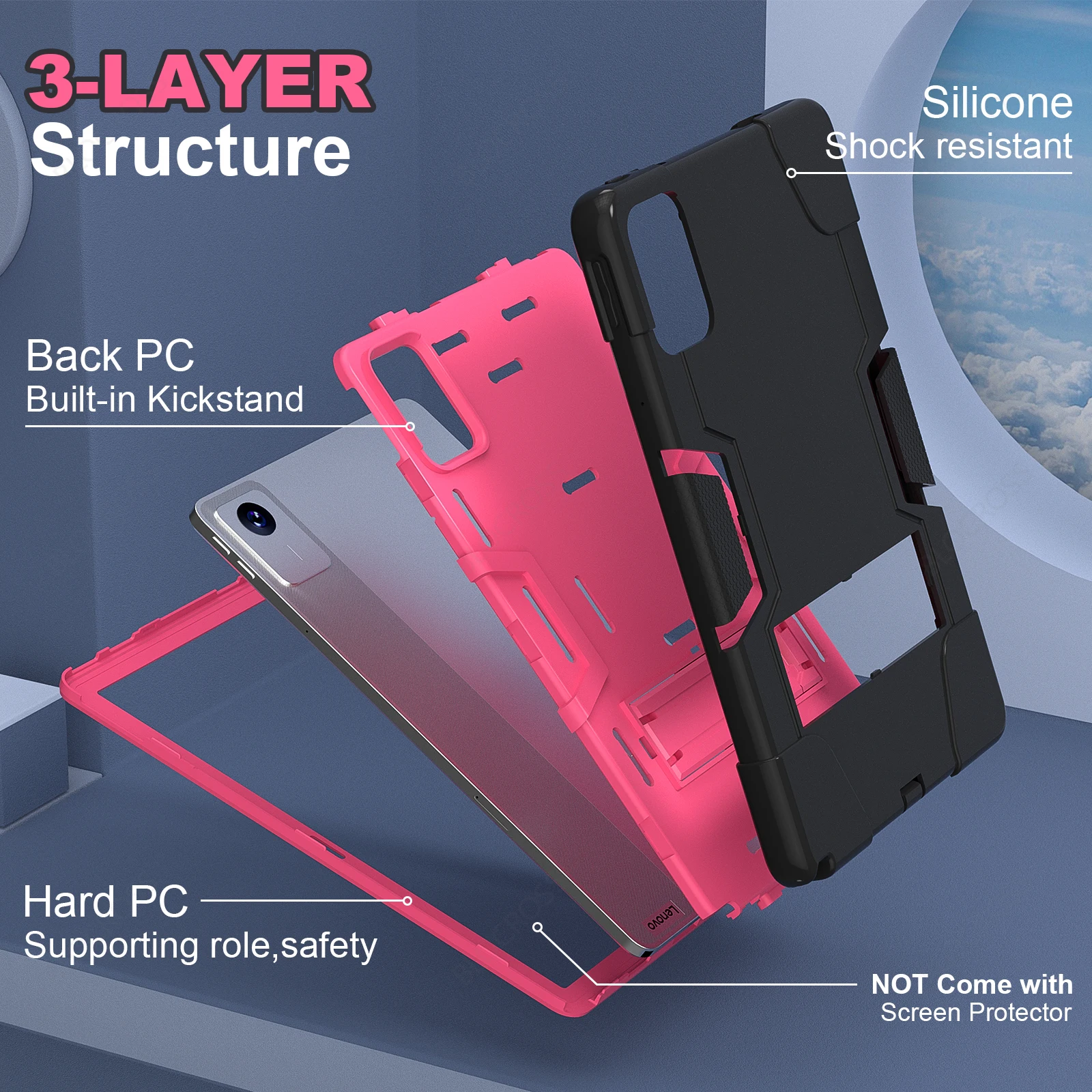 For Lenovo Tab M8 4th TB300XU M9 TB310FU M10 Plus 3rd 10.6 TB125FU 128FU Kid Case Tab M11 TB330FU TB330XU XiaoXin Pad 2024 Cover