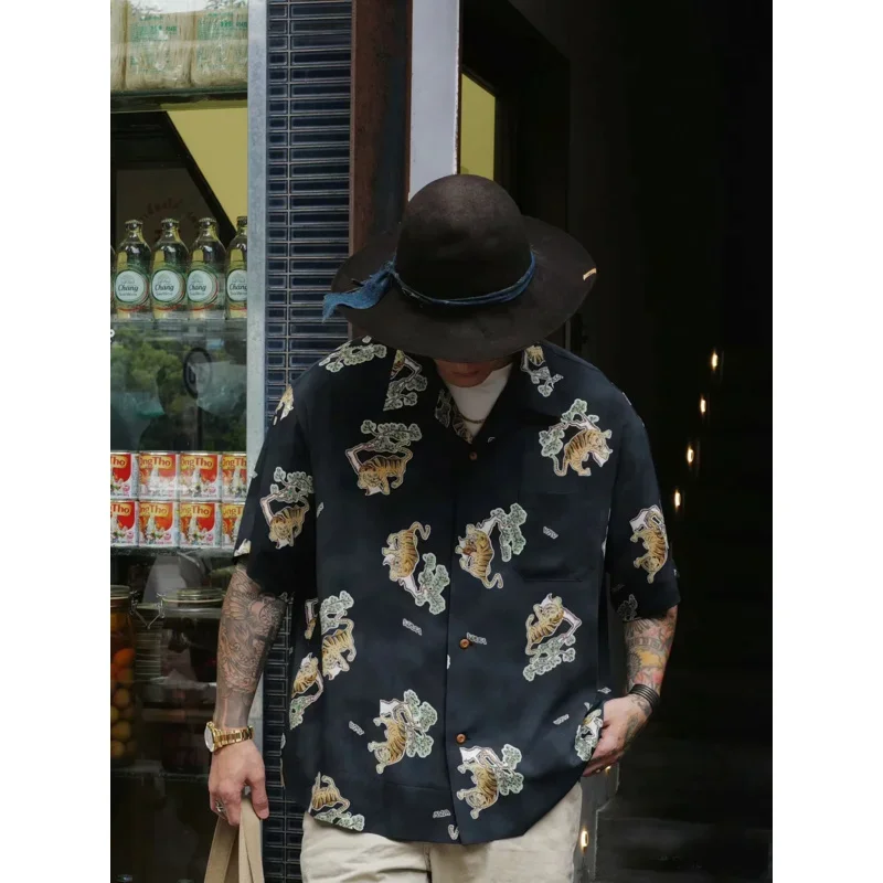 VISVIM FIL 24SS COPE TORA SILK Nakamura summer tiger silk shirt Hawaiian short sleeves