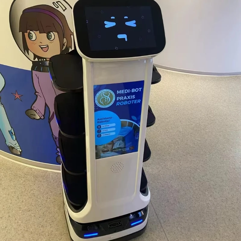 Customized Intelligent Food Delivery Robot Autonomous Navigation Obstacle Avoidance Smart Serving Robot for Restaurant