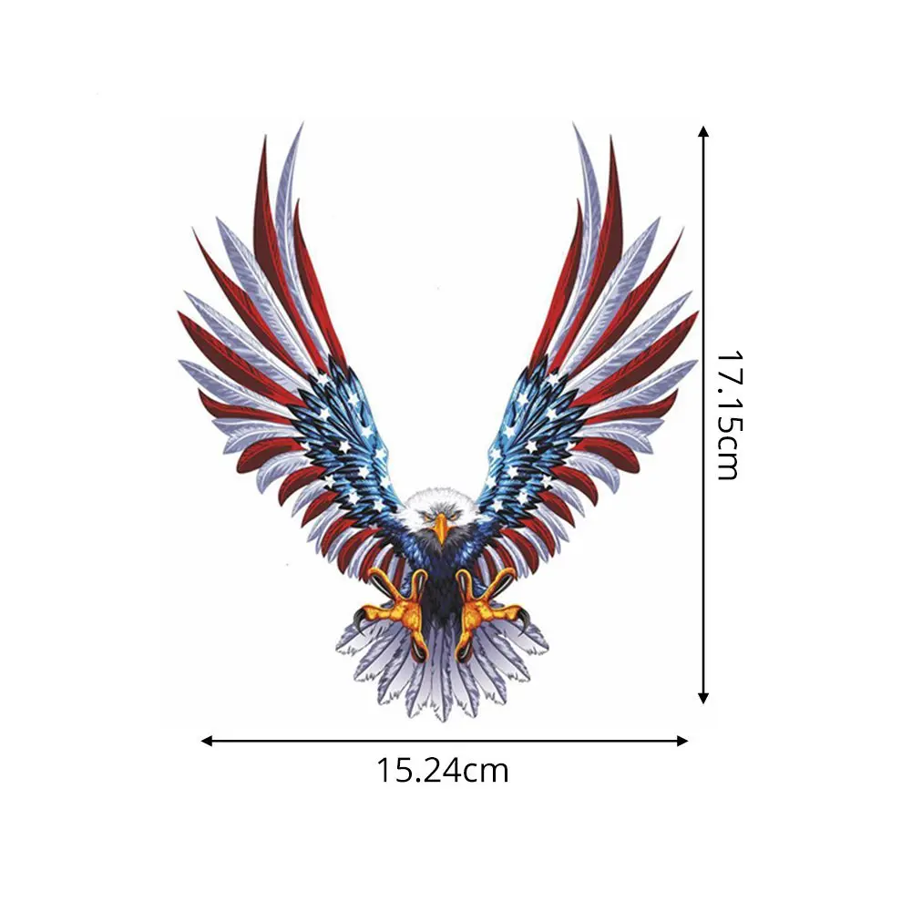 Car Decal Flying Hawk Auto Truck USA Eagle PET Flag Sticker Hood Decals