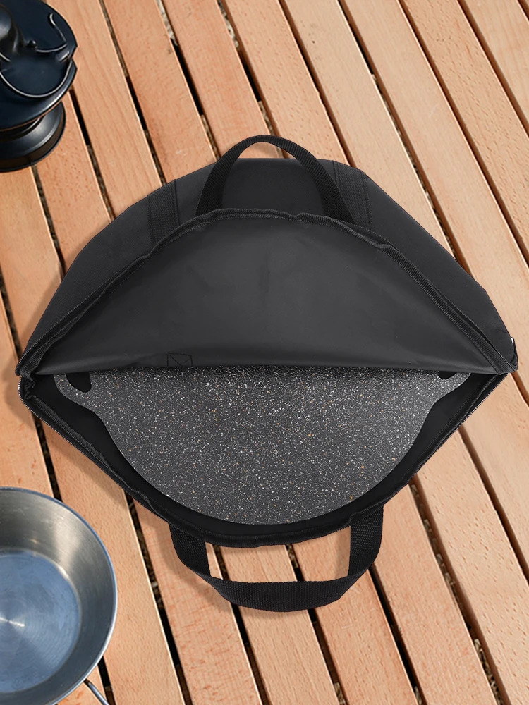 حقيبة تخزين تجهيزات المطابخ مع مقبض 600D أكسفورد مقلاة حقيبة مقاومة للاهتراء التخييم تجهيزات المطابخ المنظم أداة شواء في الهواء الطلق للمطبخ #4