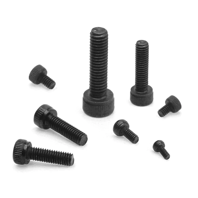 10/50PCS Screws Allen Head Screw M2 M3 M4 M5 Carbon Steel Black Hexagon Bolt with Cylindrical Head Screw For Household Tools