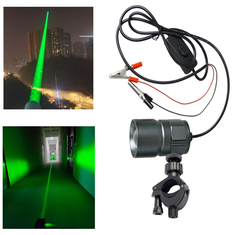 520nm 10w Green White Blue Fat Beam Laser Diode Module Coarse Laser Warning Light