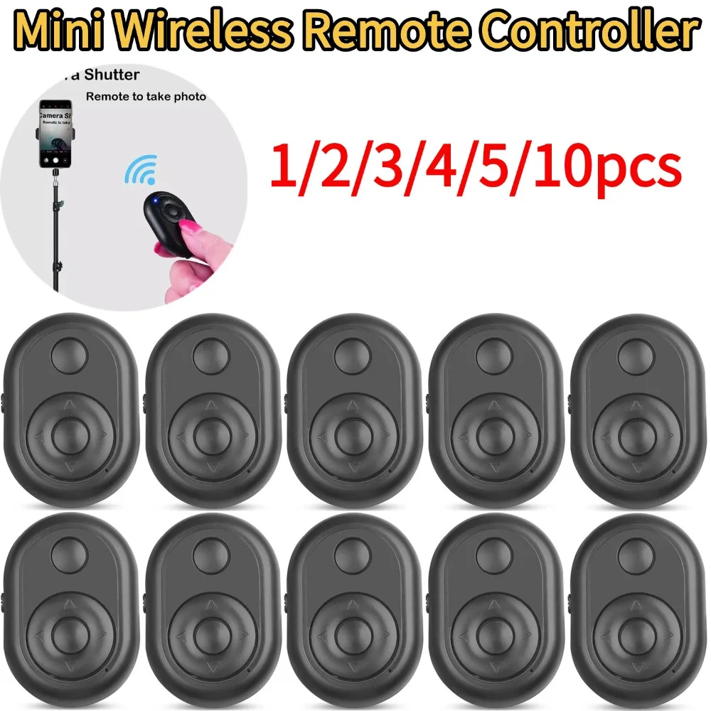 Mini Wireless Remote Controller Compatible with Bluetooth Self-Timer Shutter Button For Camera Phone Selfie TV For Android IOS
