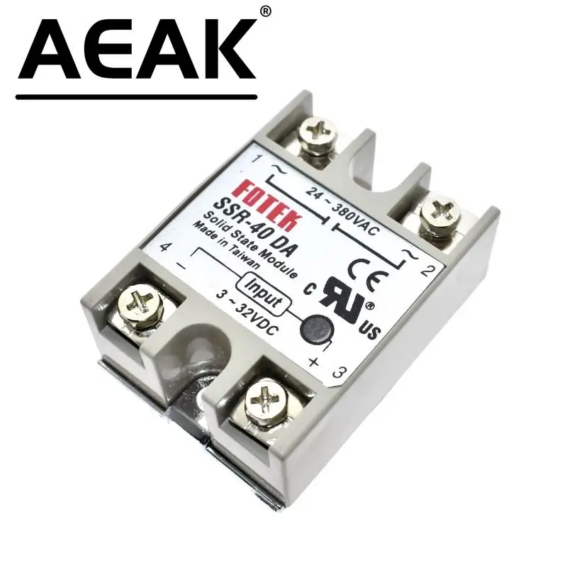 1pcs Solid State Relay SSR-10DA SSR-25DA SSR-40DA 10A 25A 40A Actually 3-32V DC TO 24-380V AC SSR 10DA 25DA 40DA