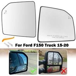 Heated Rearview Mirror Glass Blind Spot Side Mirror Glass Driver Left /Passenger Right for Ford F150 Pickup Truck 2015-2020