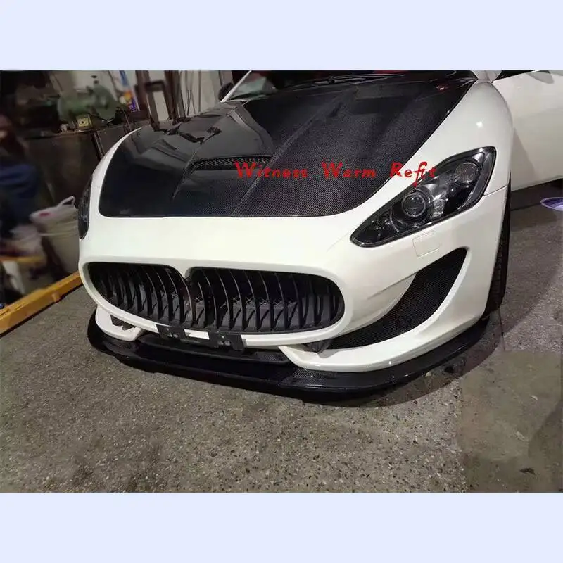 Car body kit FRP Carbon front bumper rear bumper diffuser spoiler side skirts side fenders engine bonnet hood for Maserati GT
