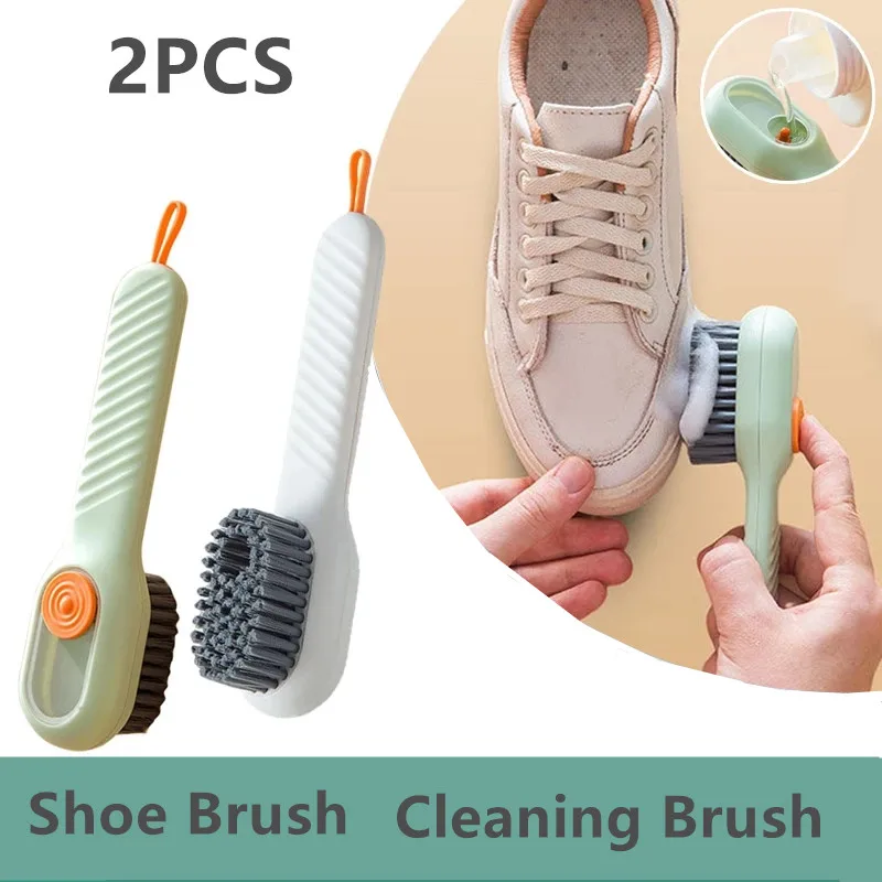 Household Soft Bristled Liquid Shoe Brush Special for Shoe Washing Long Handle Shoe Brush Clothing Brush Deep Cleaning Tools