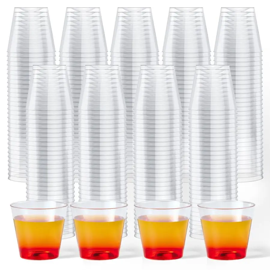 

2000 Pack Plastic Shot Glasses,1 oz Disposable Cups 1 Ounce Tasting Cups Ideal for Whiskey, Wine Tasting,Food Samples