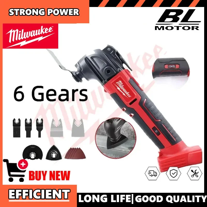 

Milwaukee Battery Tool Electric Oscillating Multi Function Tool 6 Gears Cordless Vibration Trimmer Cutting Saw Power Tools