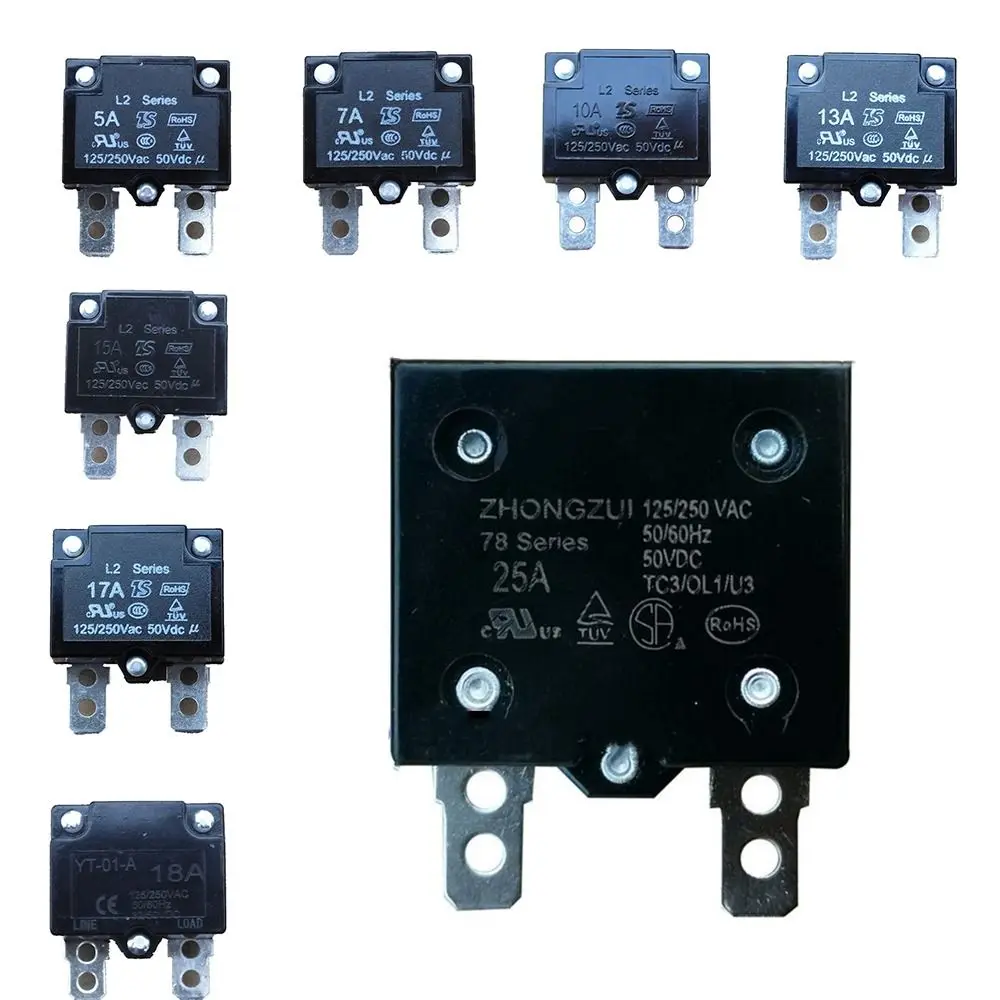 Electric Circuit Breaker 7A 10A 15A Children's RC  Reset The Relay Therma Switch Current Overload Protector Relay Fuse