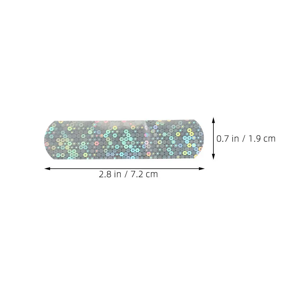 35Pcs Kids Glitter Adhesive Bandages Cartoon Design Waterproof Sparkly Breathable Hurt Care Patches Scrapes Protection