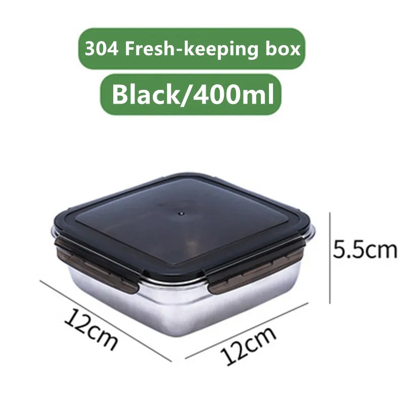 1200/750/400ML Lunch Box Sets Food Grade 304 Stainless Steel Anti-leak Bento Box Strong Tightness Microwave Can Heating Lunchbox