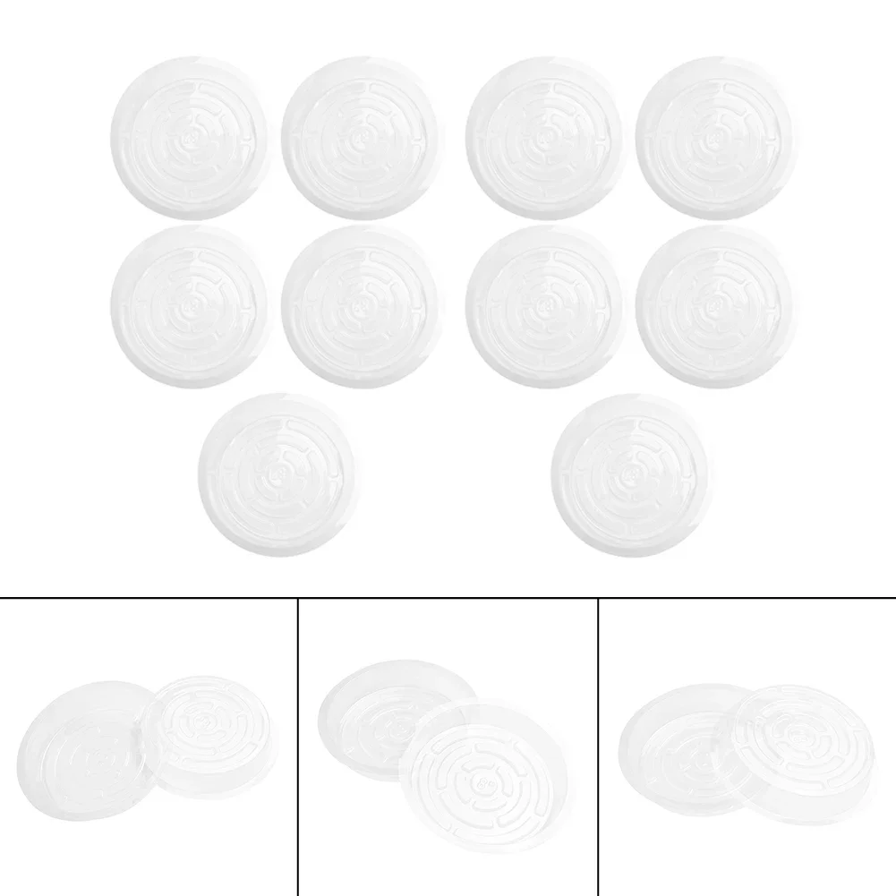 10× Flower Pot Mat Flower pot mat Exquisite Garden Plant Saucer Drip Tray Transparent Container PET Clear Snack
