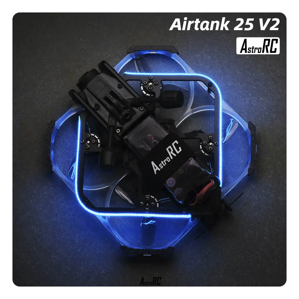 [2.5-Inch Complete RC Flight Kit] AIRTANK 25 V2 Upgraded Ducted Quad with Protective Prop Guards by AstroRC