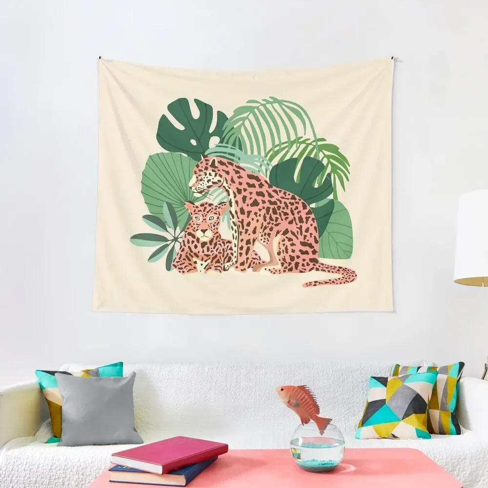 Blush Jaguars #illustration #wildlife Tapestry Bedrooms Decorations Aesthetic Home Decor Decoration Wall Tapestry