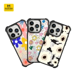 Molancano Magnetic Flower Case for iPhone 15 14 13 12 / 12Pro  Max Women's Protective White Floral Clear Cover for Apple iPhone