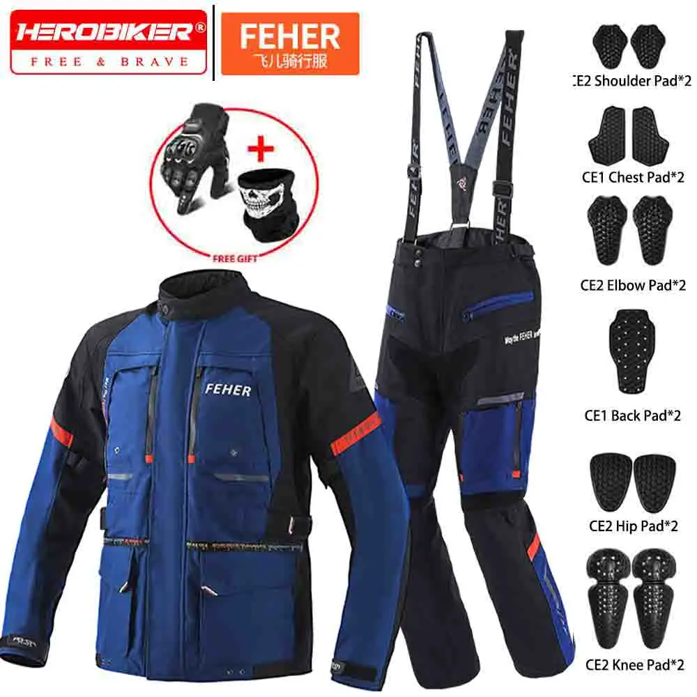

Men's Motorcycle Rally Suit Winter Warm Motocross Jacket Antifall Moto Jacket Racing Off-road Motorbike Jacket Waterproof S-8XL