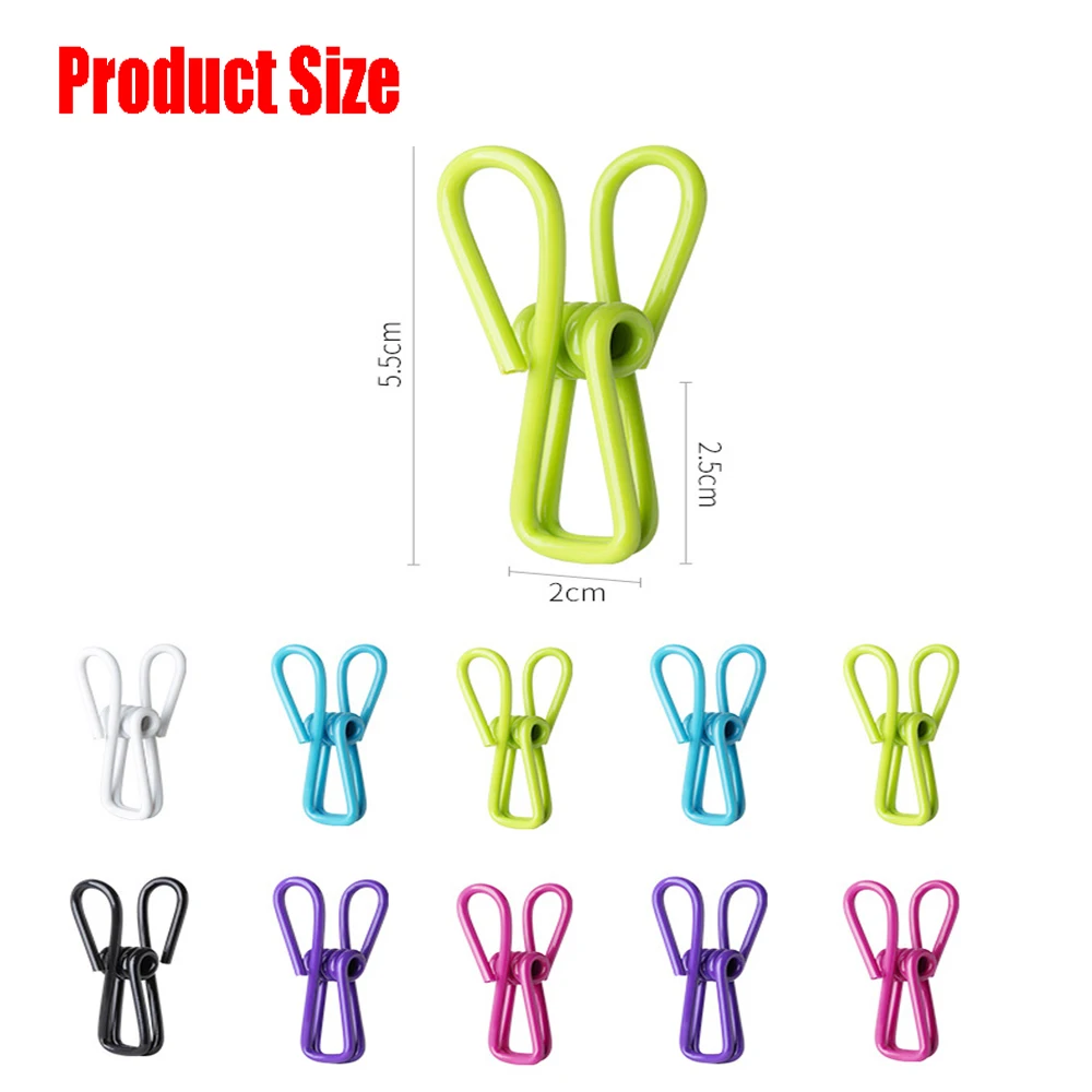 10/5Pcs Multipurpose Stainless Steel Clothes Peg,Towel Socks Clips, Sealing Food,Clothesline Clip,Laundry Clothes Hanging