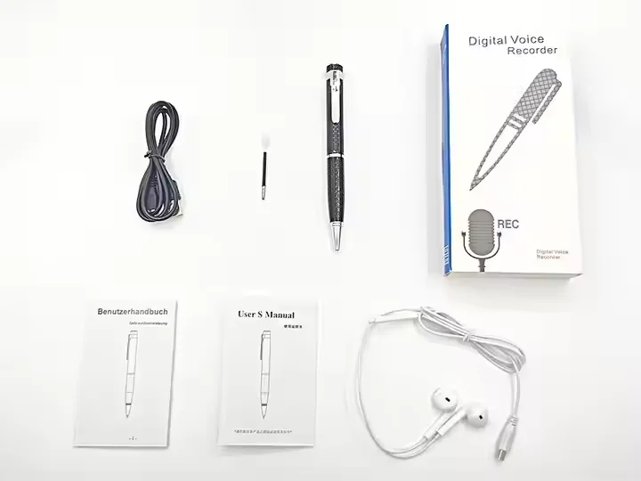Mini pluma grabadora de voz de Audio Digital portátil de 128GB, pluma de grabación de sonido síncrona para escritura a mano