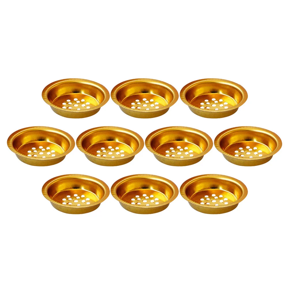 10 Pcs Censer Accessories Metal Tray for Incense Burner Trays Sieve Resin Screen Replacement Charcoal with Fast Heating