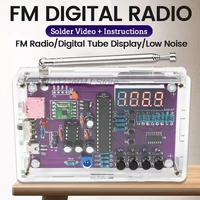 DIY FM Radio Electronic Kit Adjustable Frequency 87-108MHz Digital Display Soldering Project Practice Solder RDA5807S