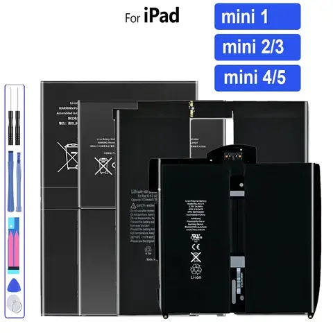 Batteria per iPad Mini 5 4 3 2 1 Mini1 Mini2 Mini3 Mini4 Mini5 Sostituzione Tablet ai polimeri di litio Bateria A1538 A1445 A1546 A1550