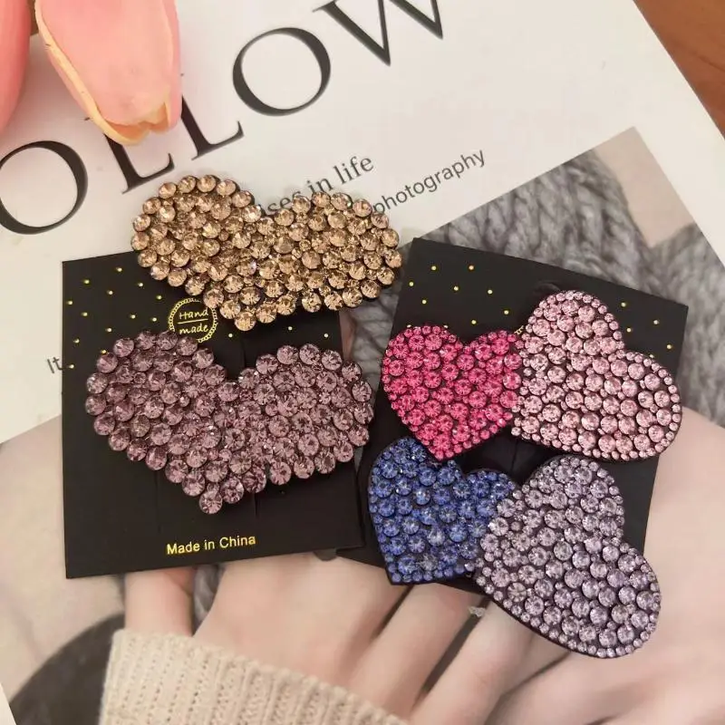 1 Stück Neue, bezaubernde Prinzessinnen-Haarspangen mit doppeltem Herz für Mädchen, Kinder-Haarschmuck, Haarklammern, BB-Haarspangen, Haaraccessoires – Detail 8