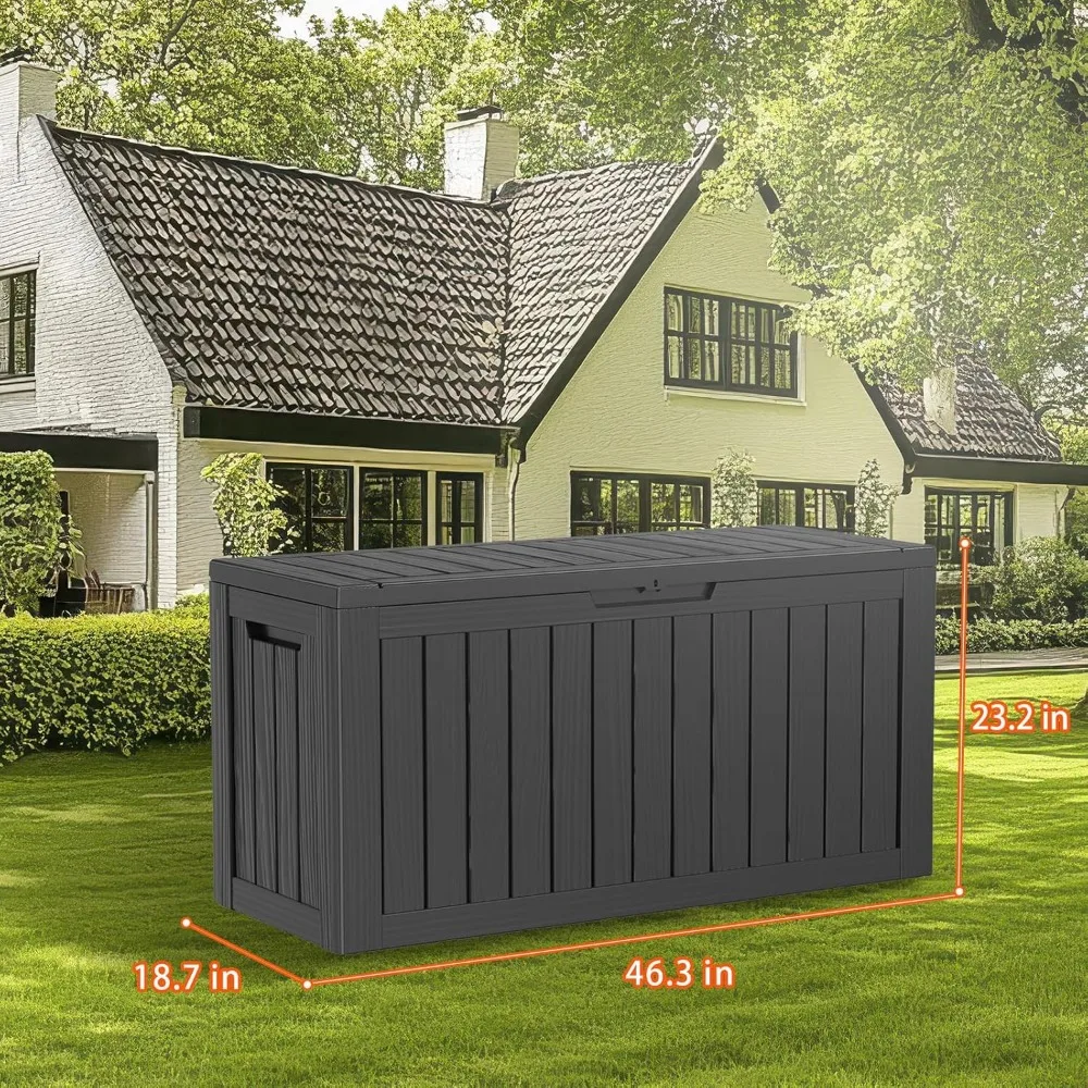 

80 Gallon Deck Box, Outdoor Storage Box for Patio Furniture, Patio Cushions, Gardening Tools, Pool Supplies 480lbs, Customized