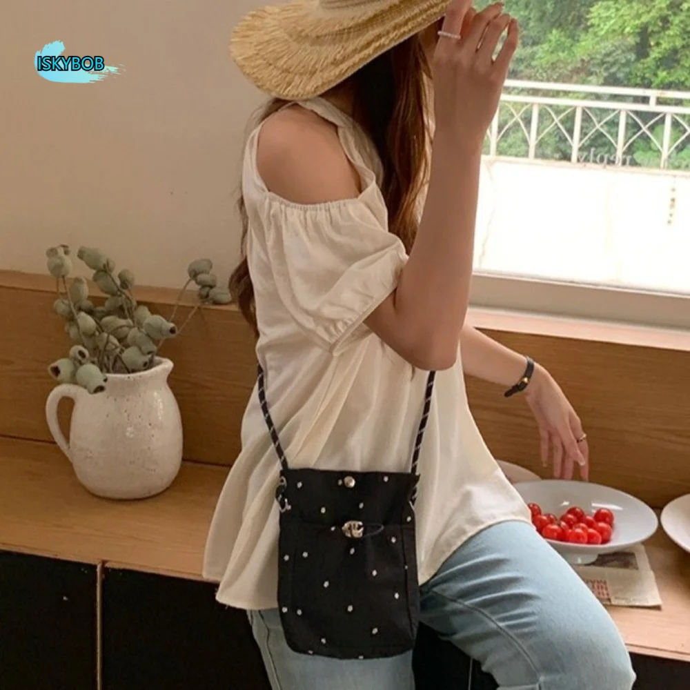 

Sweet Pleated Cloud Crossbody Bag Flower Printed Lightweight Phone Shoulder Bag Summer Version Versatile Folded Slant Bag Casual