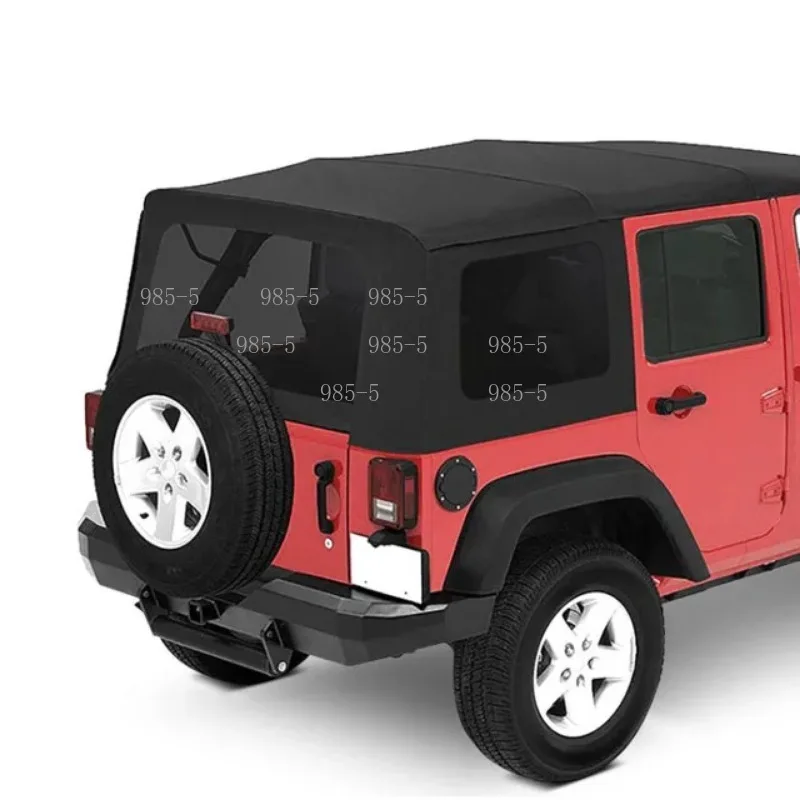 Soft Top with Tinted Windows Without Doors for Wrangler JK 4 Door 2007-2009