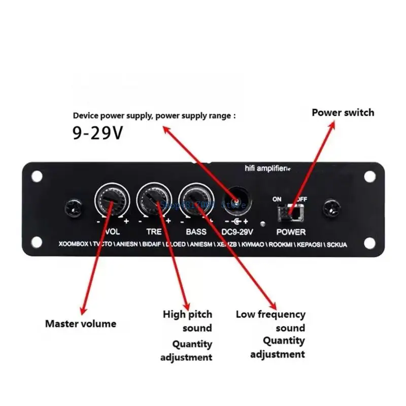 T3LB DIY Friendly Speaker Digital Amplifier Board For 3 To 8Inch Speakers Bluetooth-compatible 5.1 Connectivity Simple Controls